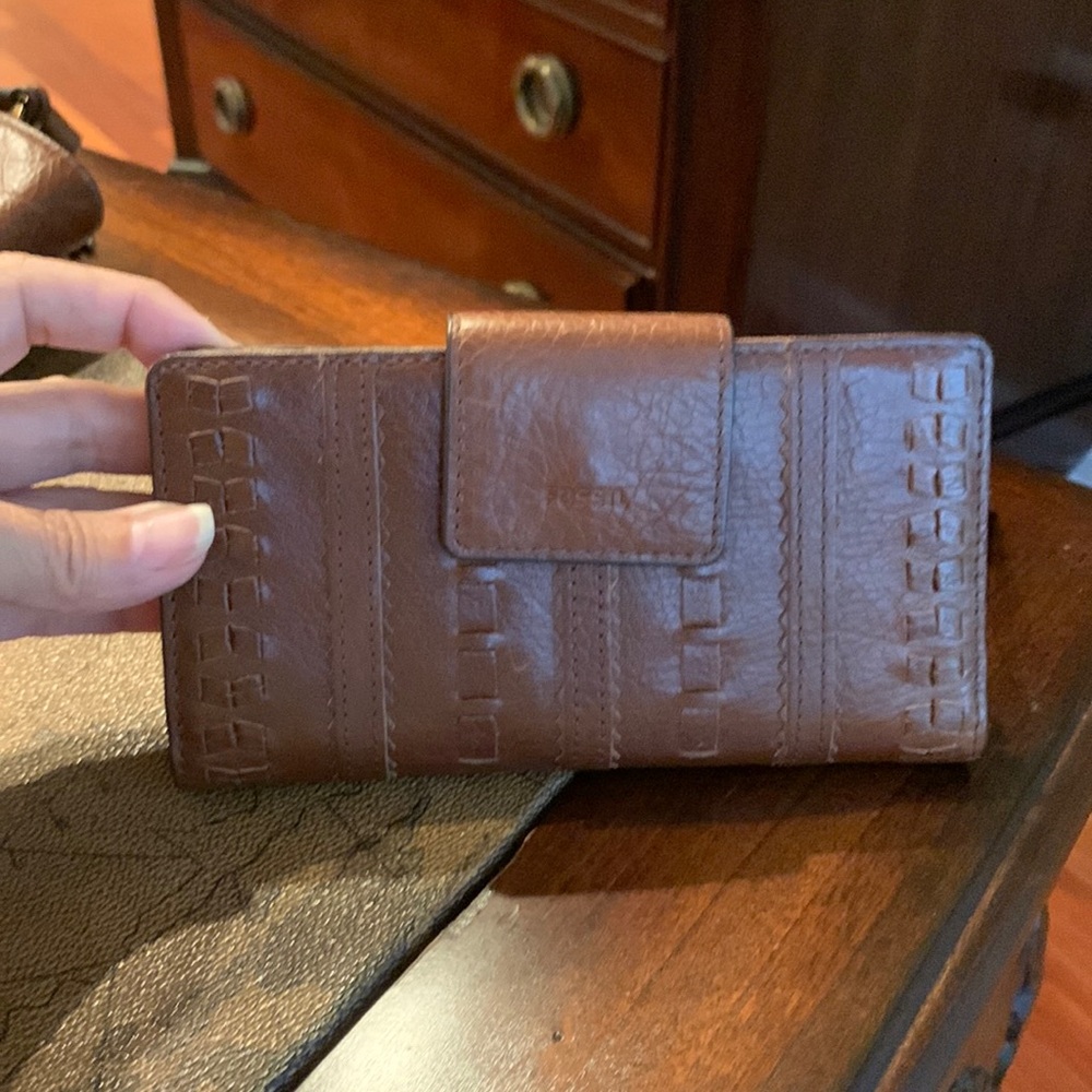 Fossil leather wallet